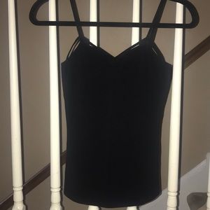 Express black criss cross tank top